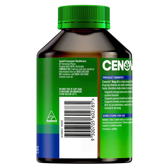 [authorized Sales Agent] Cenovis Mega B - 200 Tablets - 200pcs/box