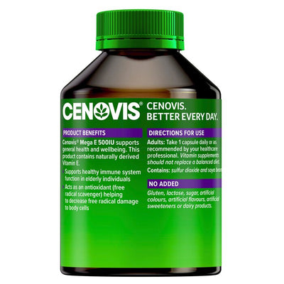 [authorized Sales Agent] Cenovis Mega E 500mg -  250 Capsules - 250pcs/box