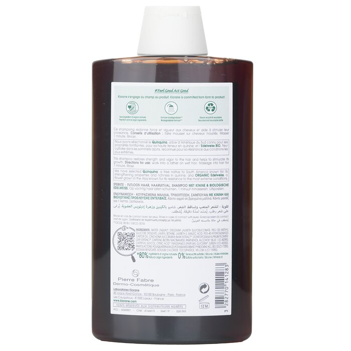 Shampoo With Quinine & Organic Edelweiss (strength Thinning Hair) - 400ml