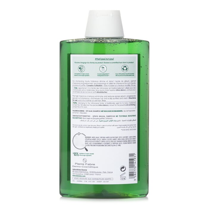 Shampoo With Organic Nettle (oil Control Oily Hair) - 400ml/13.5oz