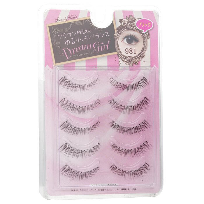 Dream Girl Nylon Eyelash - # 981 Black - 5pairs