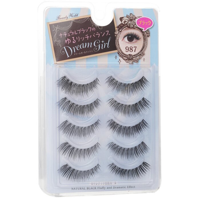 Dream Girl Nylon Eyelash - # 987 Natural Black - 5pairs