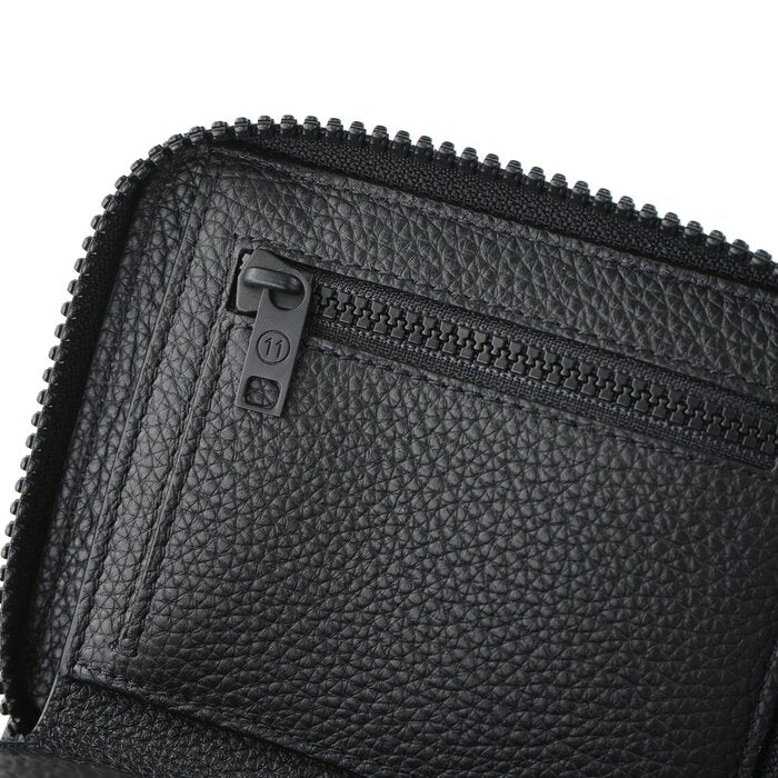 Zip-around Compact Wallet - Black