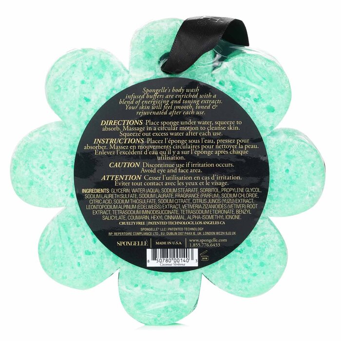 Wild Flower Soap Sponge - Coconut Verbena (green) - 1pc/85g