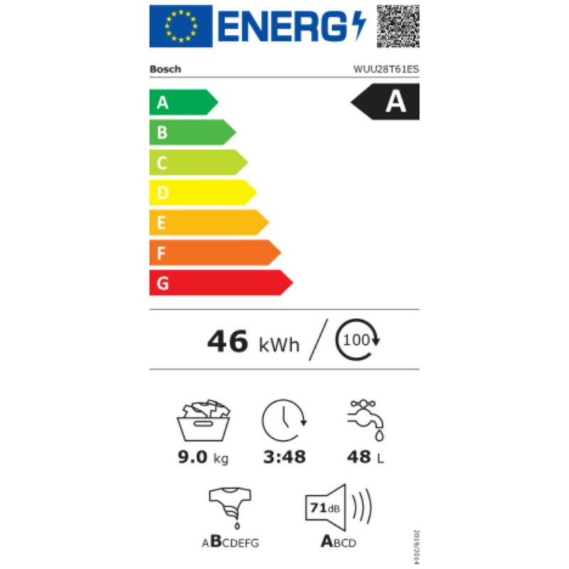 Máquina de lavar BOSCH WUU28T61ES 9 kg 1400 rpm