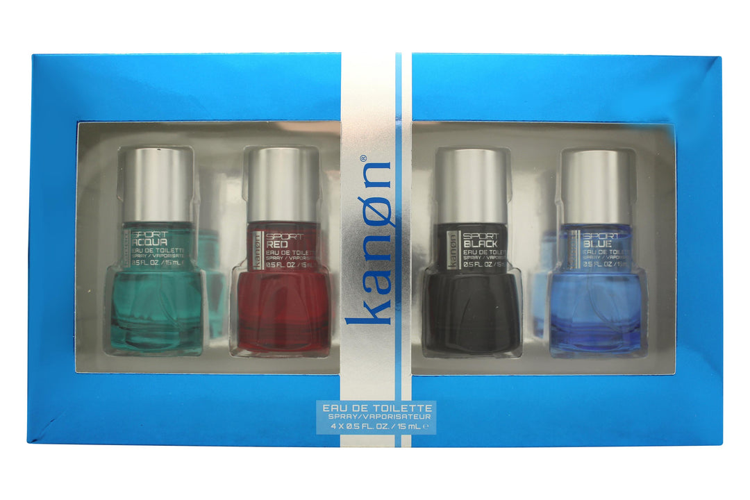 Kanøn Sport Miniature Presentset 15ml Sport Aqua EDT + 15ml Sport Black EDT + 15ml Sport Blue EDT + 15ml Sport Red EDT