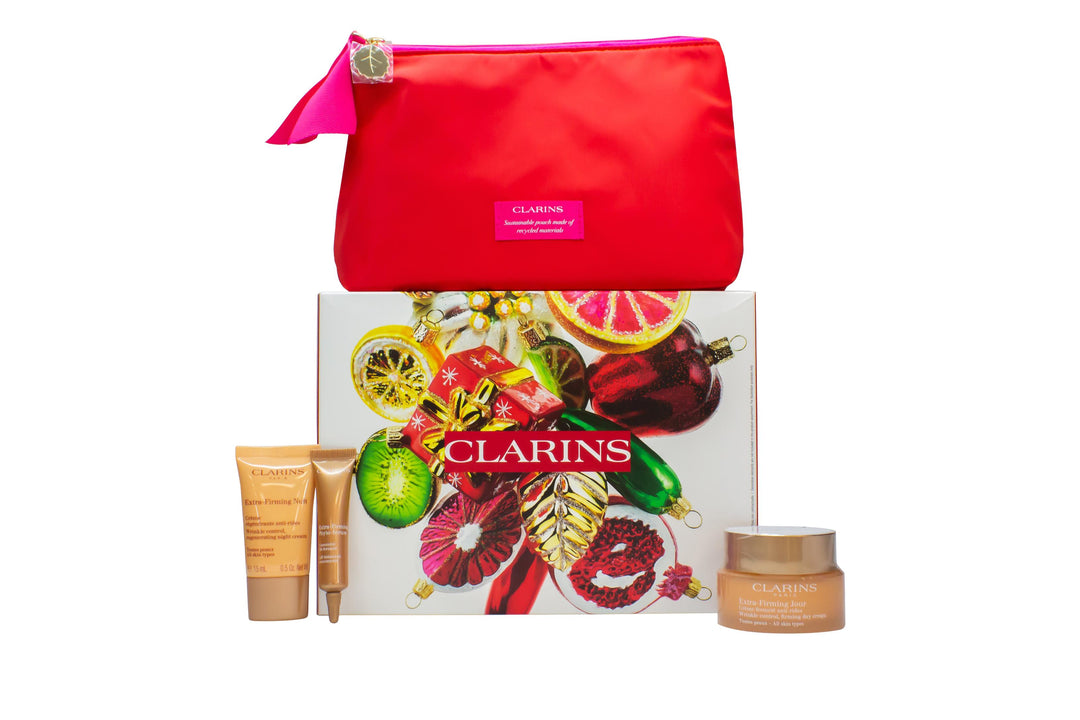 Clarins Extra Firming Presentset 50ml Dagkräm + 15ml Nattkräm + 10ml Serum + Väska