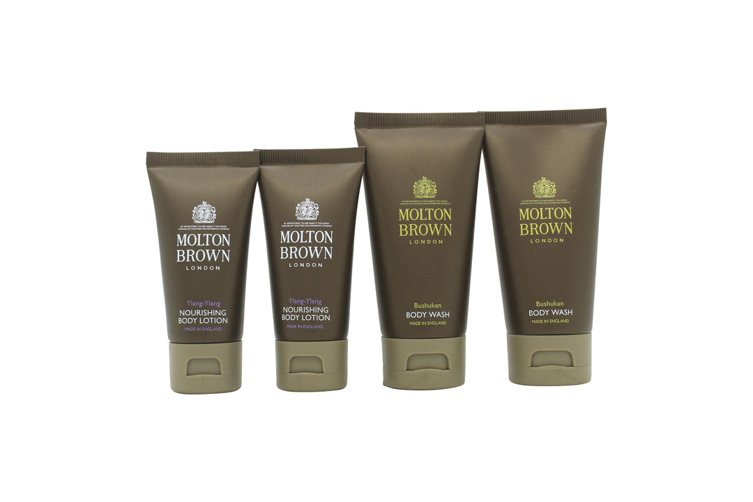 Molton Brown Presentset 2 x 50ml Bushukan Duschgel + 2 x 30ml Ylang-Ylang Kroppslotion