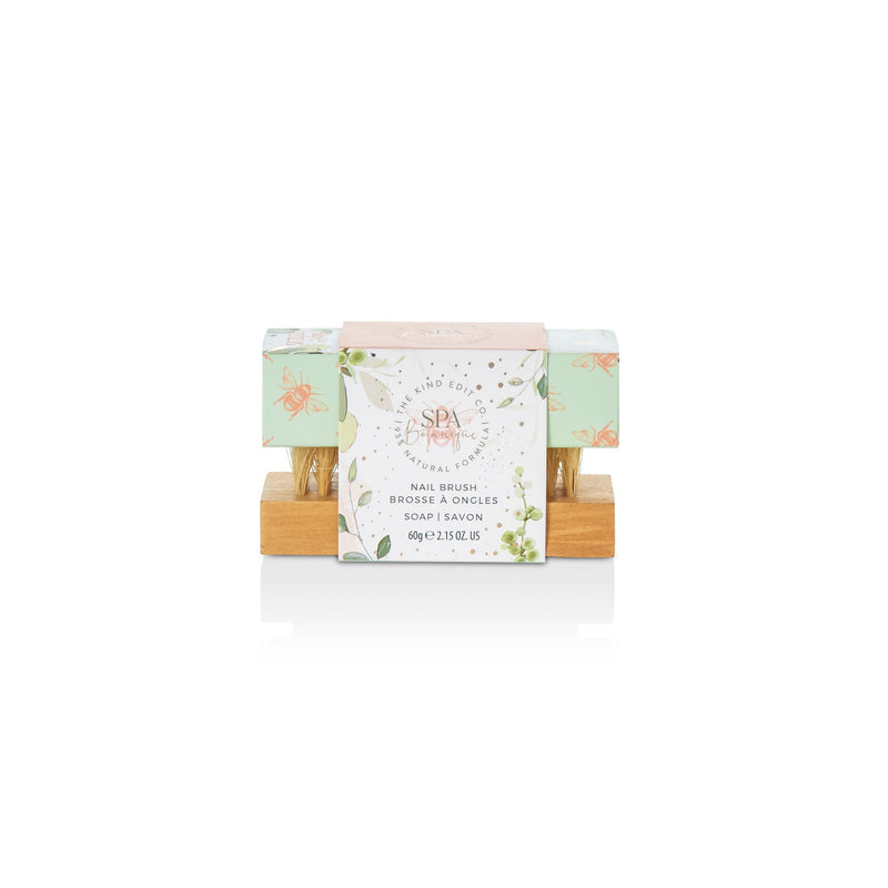 The Kind Edit Co. Spa Botanique Soap & Nail Brush Gift Set 60g Soap Bar + Nail Brush