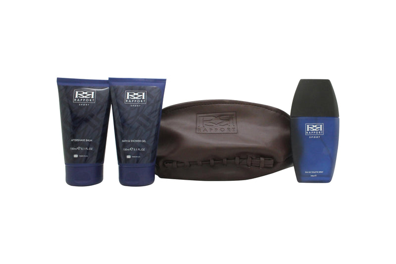 Dana Rapport Sport Gift Set 100ml EDT + 150ml Shower Gel + 150ml Aftershave Balm + Rugby Ball Wash Bag