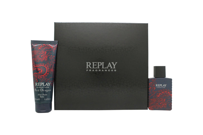 Replay Signature Red Dragon Gift Set 50ml EDT + 100ml Aftershave