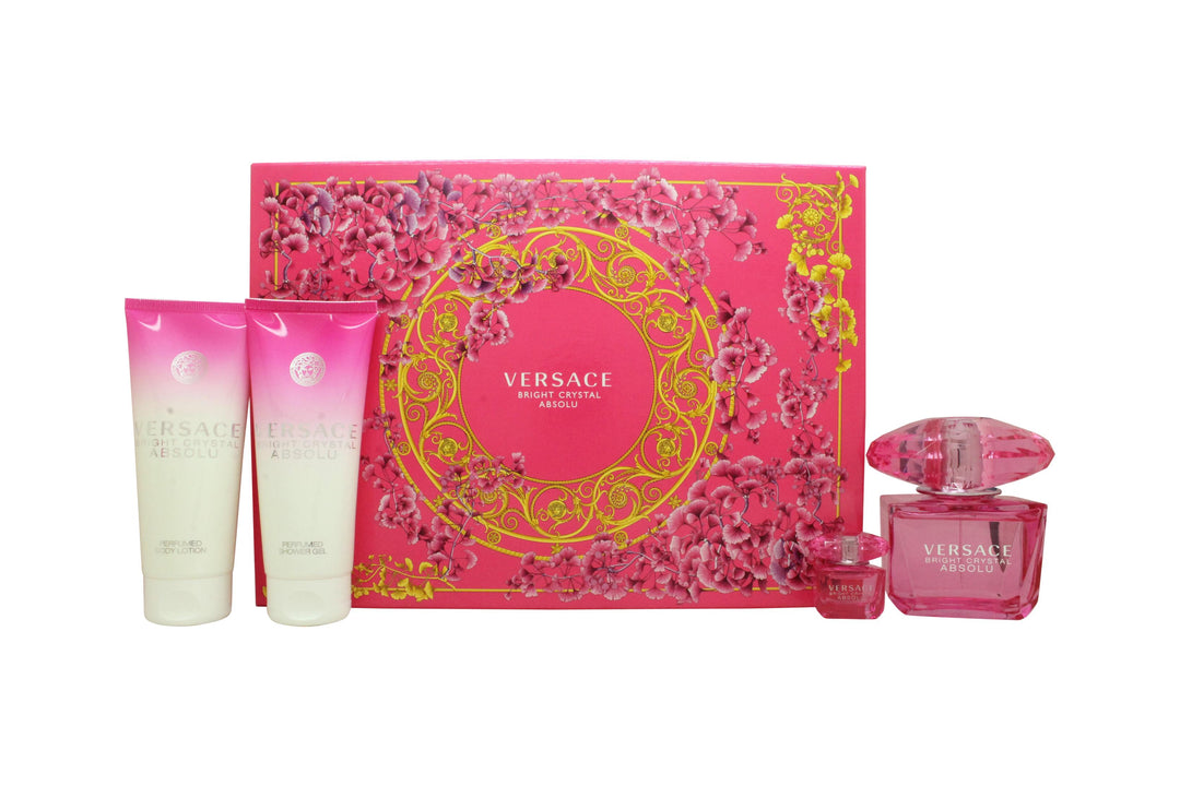 Versace Bright Crystal Absolu Presentset 90ml EDP + 100ml Kroppslotion + 100ml Duschgel + 5ml EDP