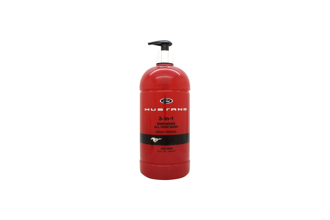 Mustang 3-In-1 Invigorating Body Wash 1000ml - Red