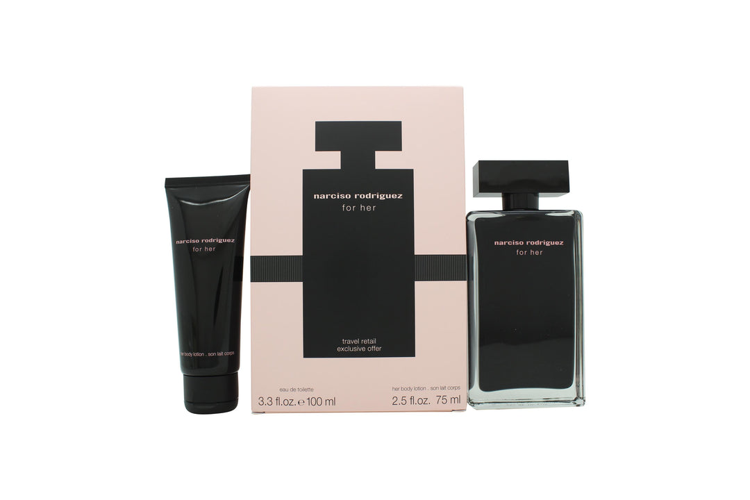 Narciso Rodriguez For Her Gift Set 100ml EDT + 75ml Body Lotion