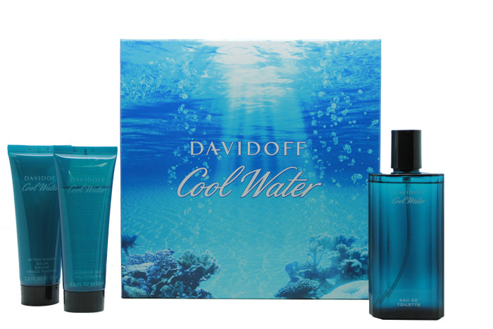 Davidoff Cool Water Giftset 125ml EDT + 75ml Aftershave Balm + 75ml Duschgel