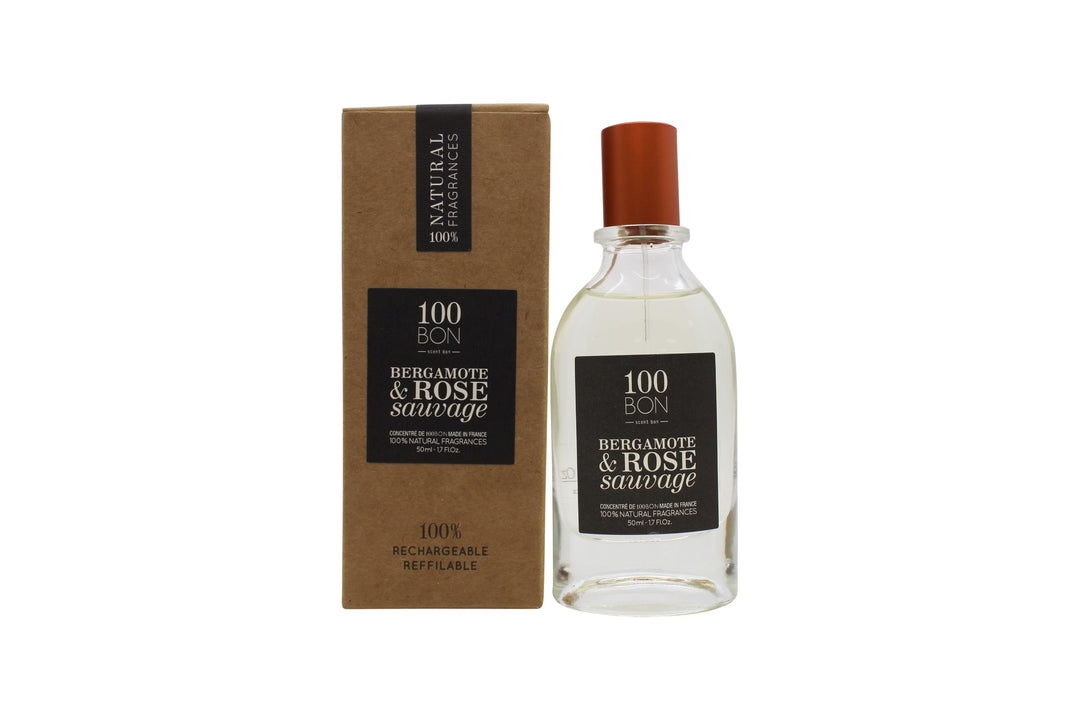 100BON Bergamote & Rose Sauvage Refillable Eau de Parfum Concentrate 50ml Spray