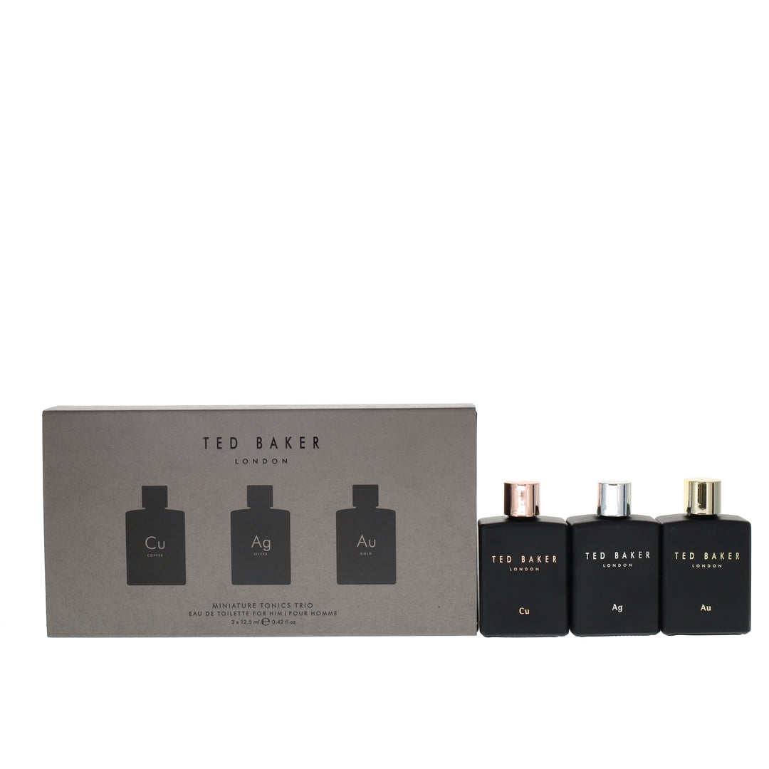 Ted Baker Tonic Mini Presentset 12.5ml Cu EDT + 12.5ml Ag EDT + 12.5ml Au EDT