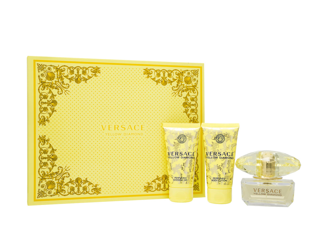 Versace Yellow Diamond 50ml EDT + 50ml Shower Gel + 50ml Body Lotion