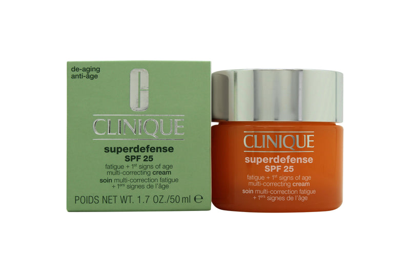 Clinique Superdefense Fatigue + 1st Signs Of Age Multi-Correcting Kräm SPF25 50ml - Mycket Torr till Torr Kombinerad Hud