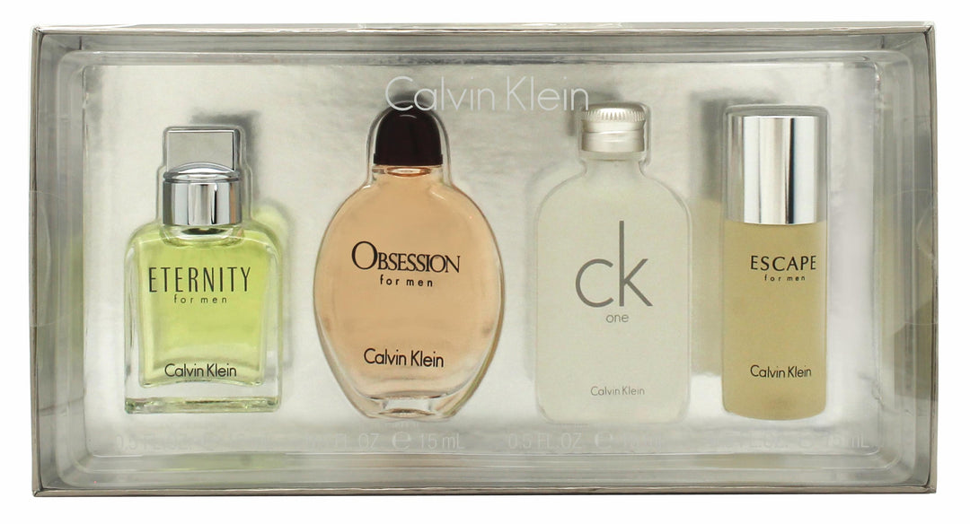 Calvin Klein Miniature Gift Set 15ml Eternity EDT + 15ml Obsession EDT + 15ml CK One EDT + 15ml Escape EDT