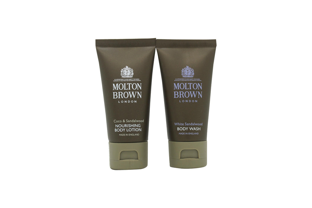 Molton Brown Presentset 30ml Coco & Sandalwood Kroppslotion + 30ml White Sandalwood Kroppstvål