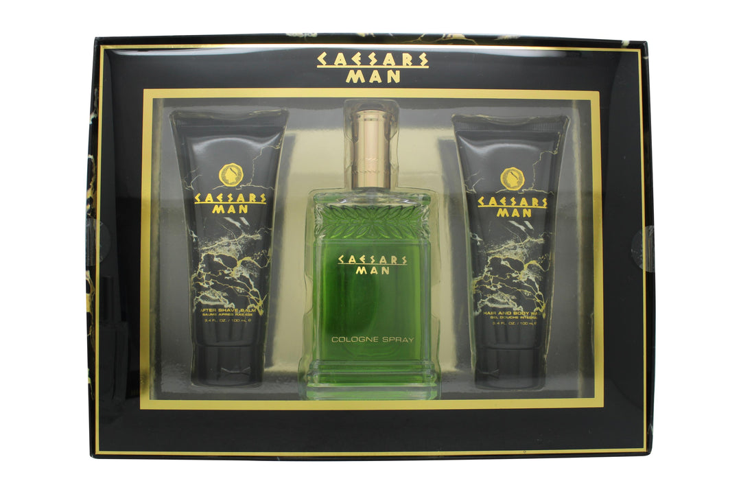 Caesars Man Presentset 100ml Cologne Sprej + 100ml Hår & Body Tvätt + 100ml Aftershave Balsam