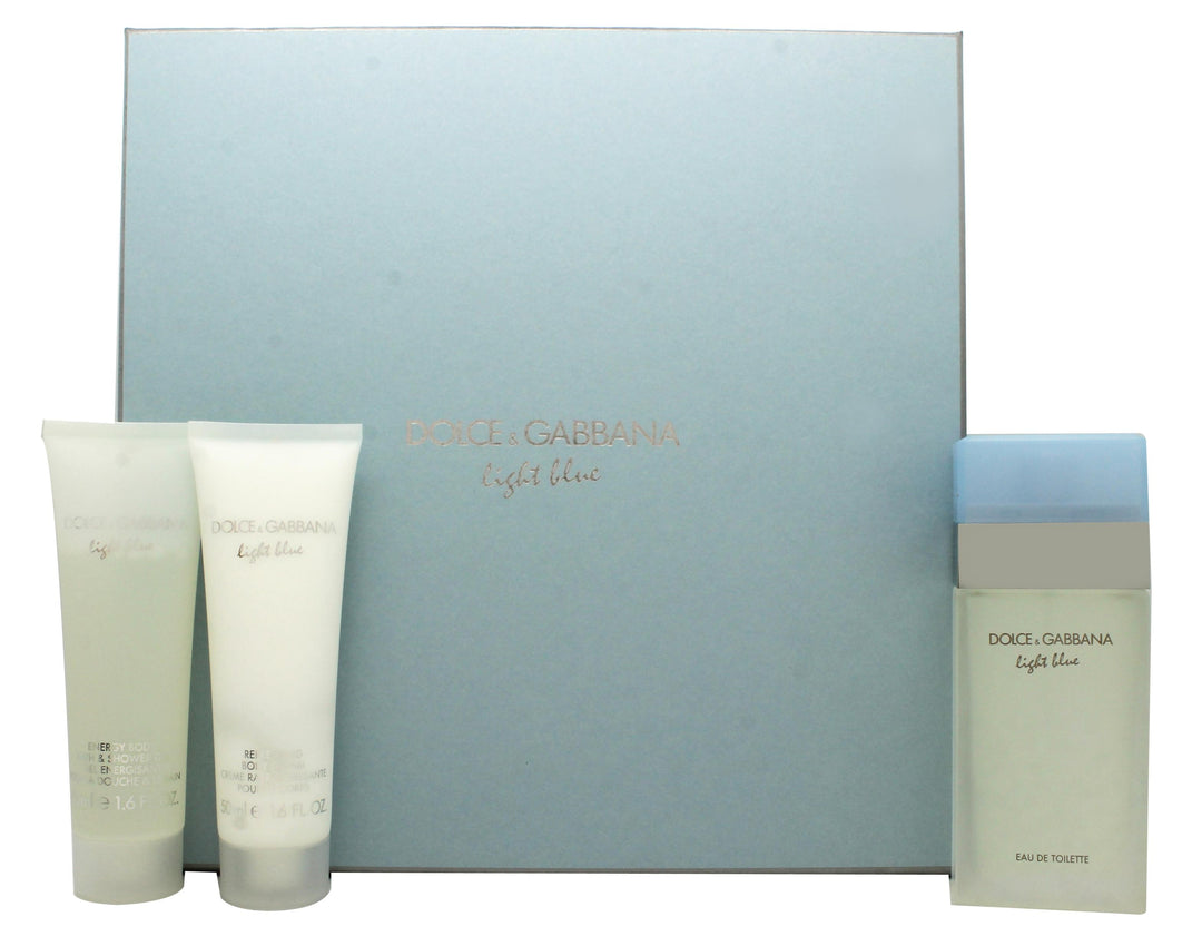 Dolce & Gabbana Light Blue Giftset 50ml EDT + 50ml Bodycream + 50ml Duschgel