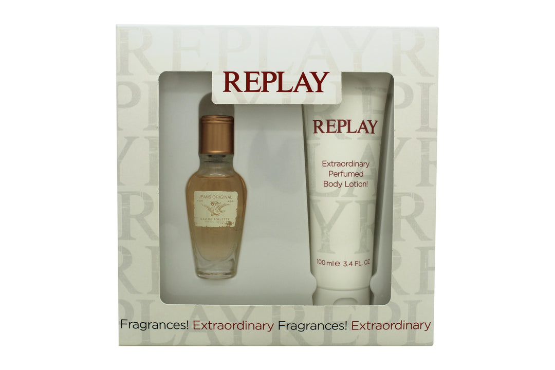 Replay Jeans Original for Her Presentset 20ml EDT Sprej + 100ml Body Lotion