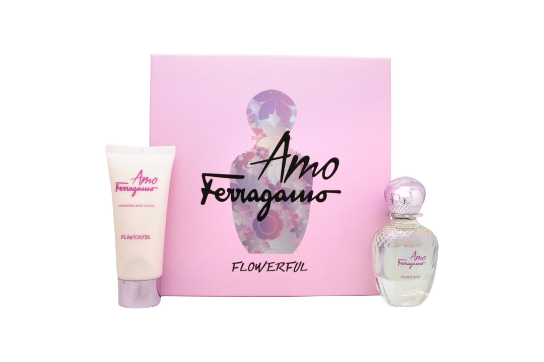 Salvatore Ferragamo Amo Ferragamo Flowerful Gift Set 50ml EDT Spray + 100ml Body Lotion