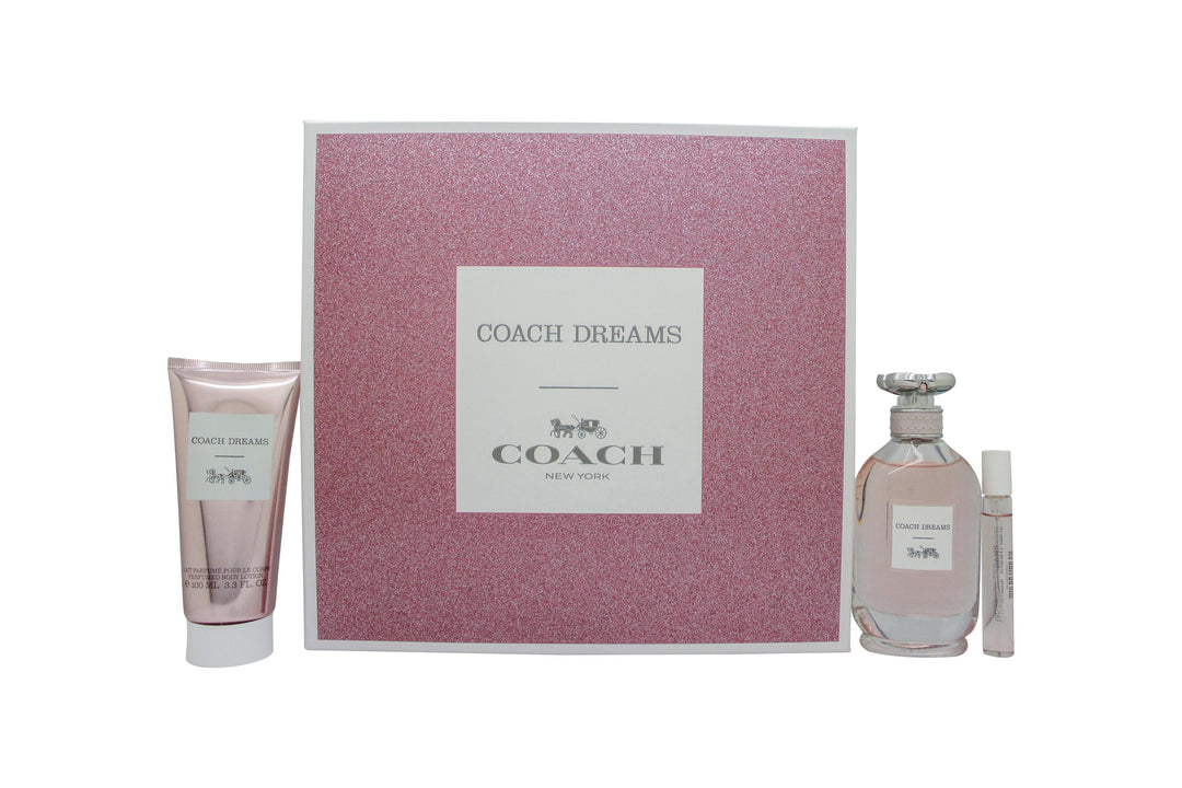 Coach Dreams Gift Set 90ml EDP + 7.5ml EDP + 100ml Body Lotion