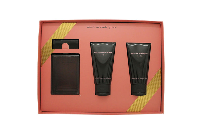 Narciso Rodriguez Musc Noir Rose For Her Gift Set 50ml EDP + 50ml Body Lotion + 50ml Shower Gel