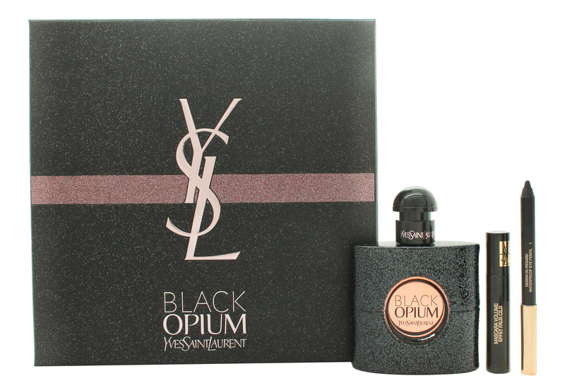 Yves Saint Laurent Black Opium Gift Set 50ml EDP + 0.8gf Eye Pencil + 2ml Mascara False Lash Effect