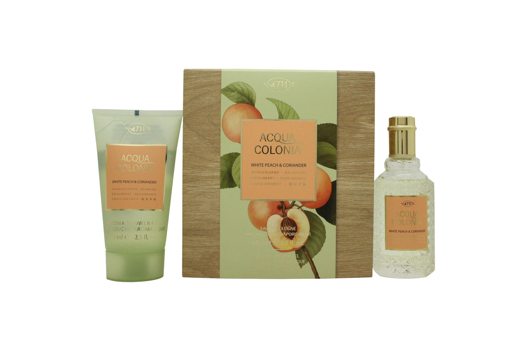 Mäurer & Wirtz 4711 Acqua Colonia White Peach & Coriander Presentset 50ml EDC + 75ml Duschgel