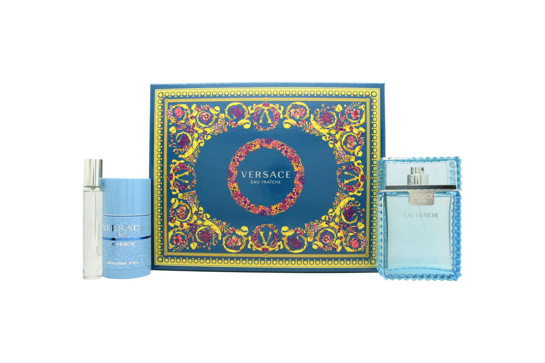 Versace Man Eau Fraiche Presentset 100ml EDT + 75ml Deodorant Stick + 10ml EDT