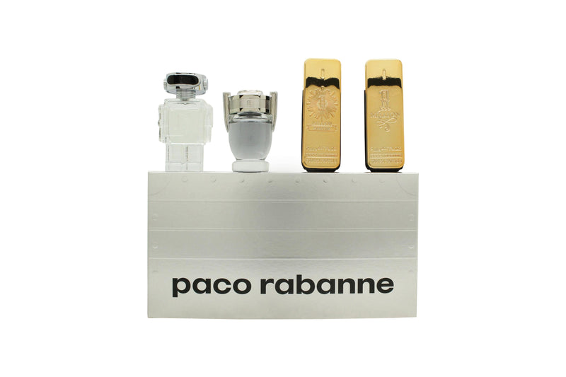 Paco Rabanne Miniatures For Him Gift Set 5ml 1 Million EDT + 5ml 1 Million Parfum EDP + 5ml Invictus EDT + 5ml Phantom EDT