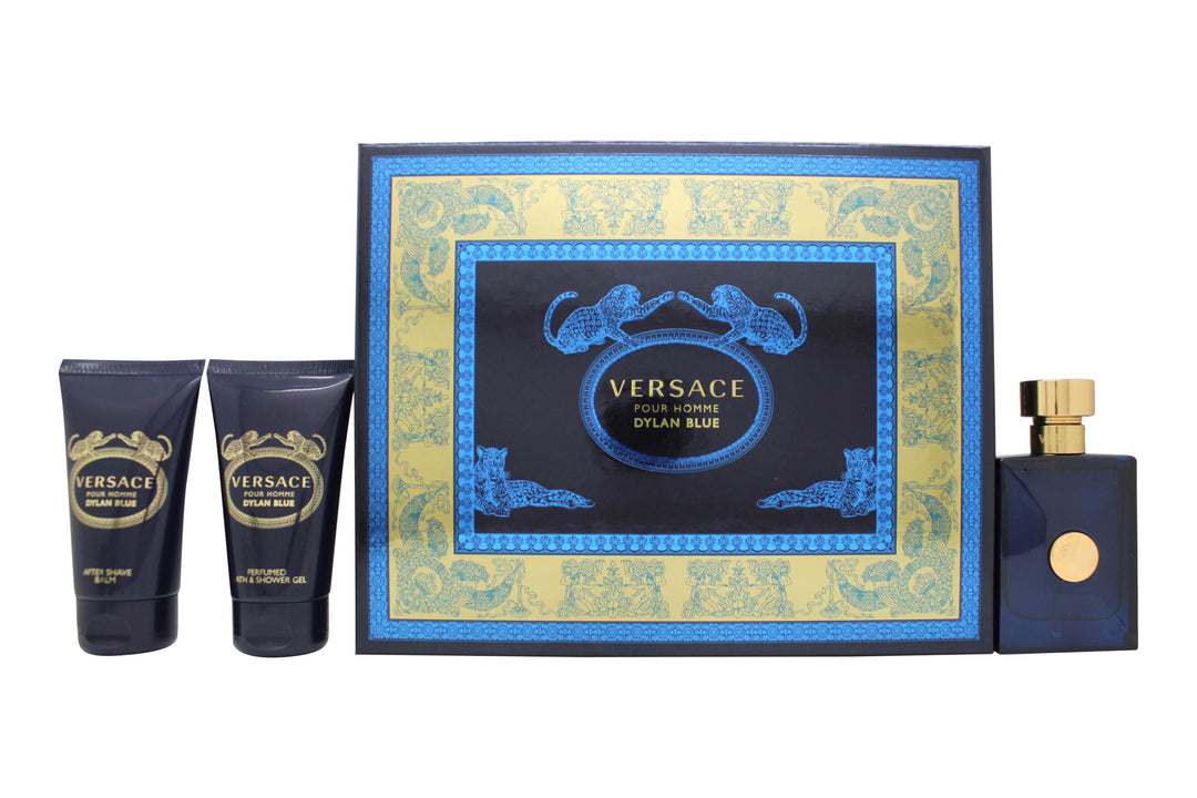 Versace Pour Homme Dylan Blue Presentset 50ml EDT + 50ml A/Shave Balm + 50ml Shower Gel