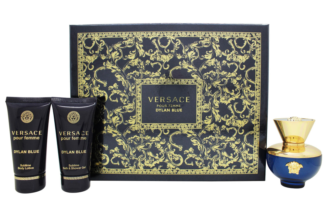 Versace Pour Femme Dylan Blue Presentset 50ml EDP + 50ml Body Lotion + 50ml Duschgel