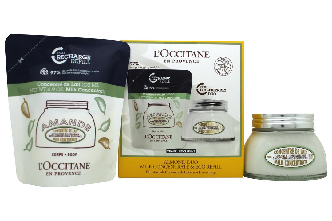 L'Occitane Almond Duo 200ml Milk Concentrate + 200ml Milk Concentrate Refill