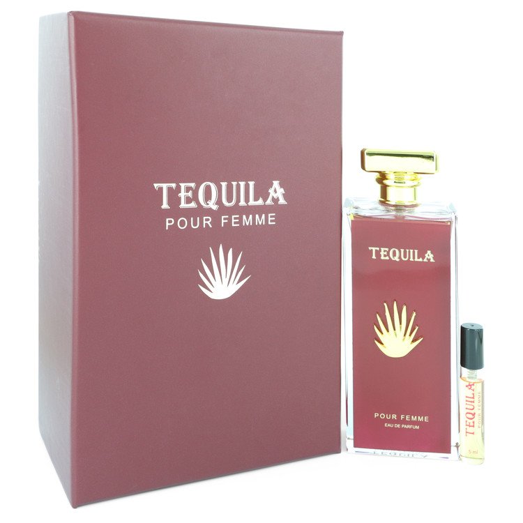 Tequila Pour Femme Red by Tequila Perfumes Eau De Parfum Spray + Free .17 oz Mini EDP Spray 3.3 oz for Women