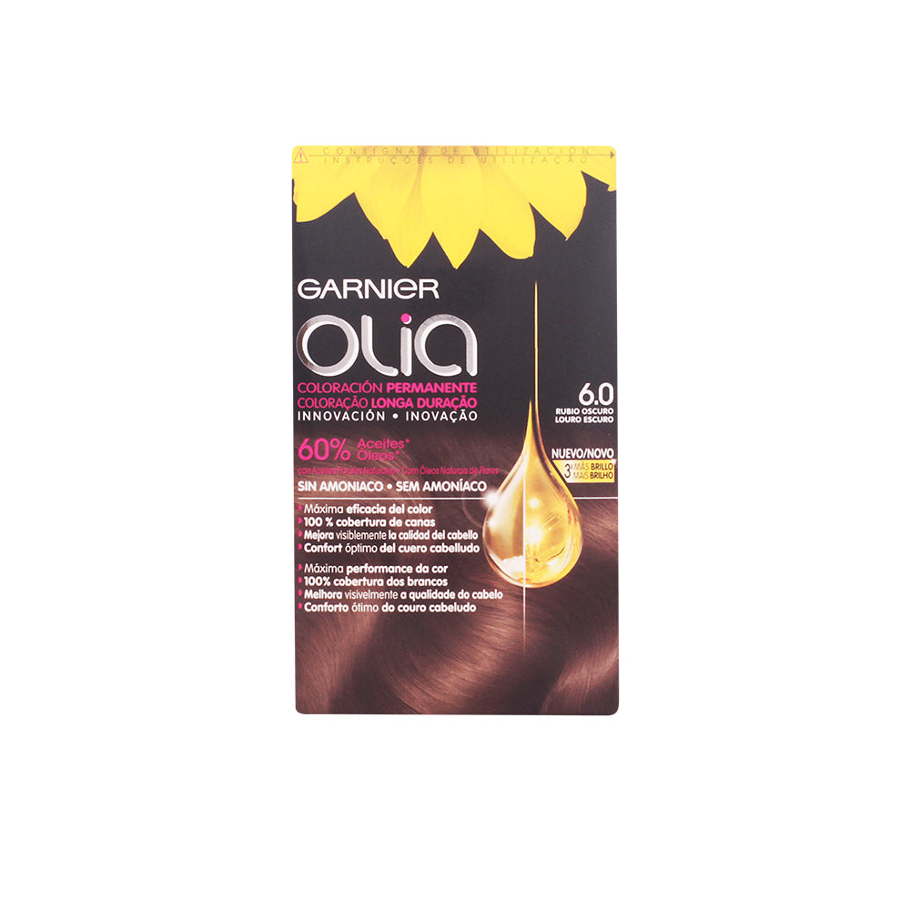 OLIA Coloración Permanente #6,0 Rubio Oscuro 4 pz