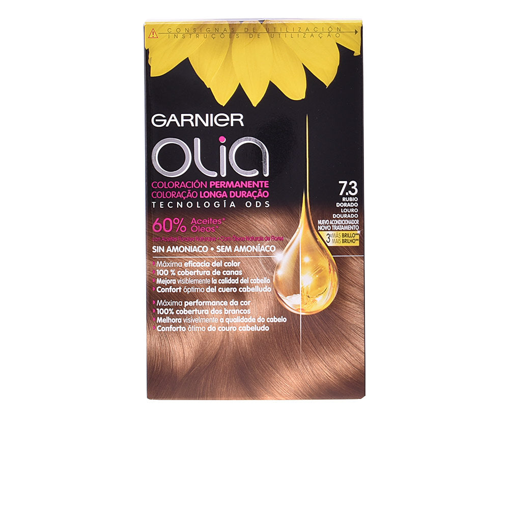 OLIA coloración permanente #7,3-golden dark blonde 4 pz