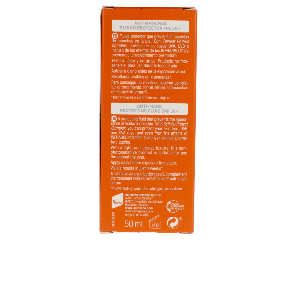 ECRAN SUNNIQUE antimanchas facial SPF50+ 50 ml