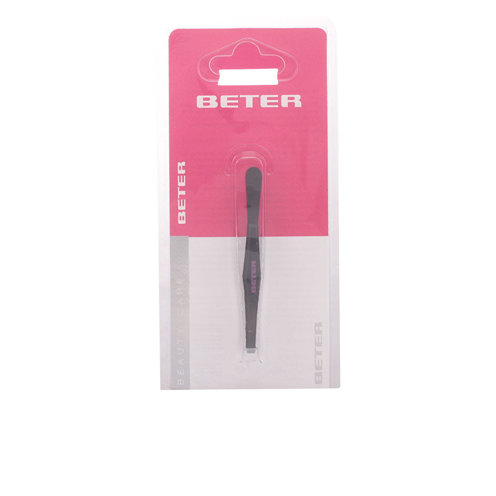 PINZA depilar punta recta acero negro