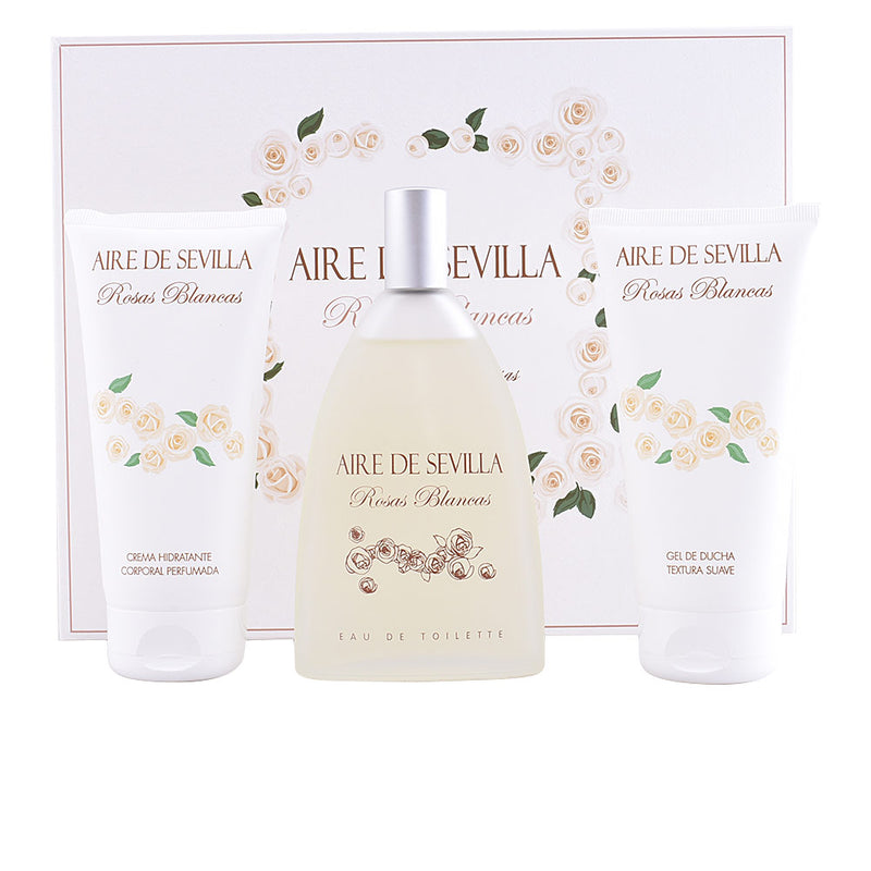 AIRE DE SEVILLA ROSAS BLANCAS SET 3 pz