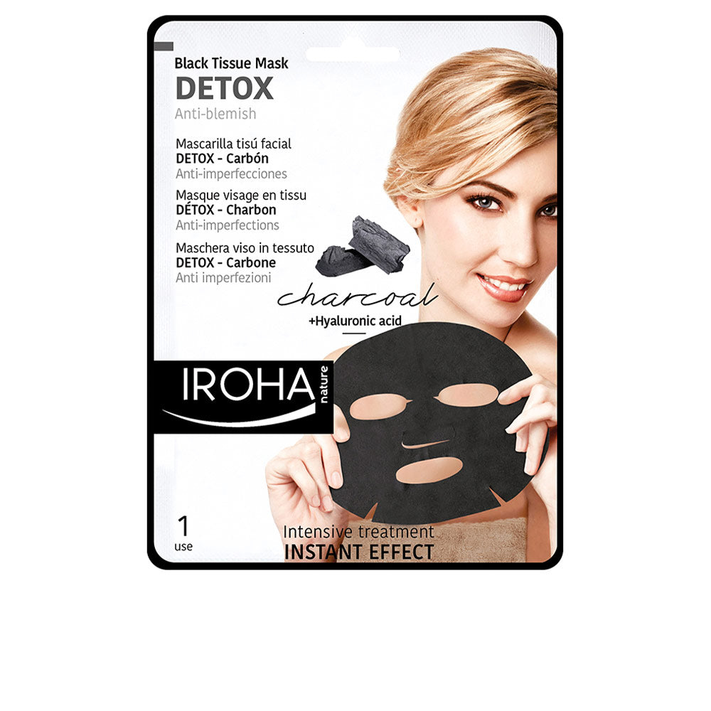 DETOX CHARCOAL BLACK tissue facial mask 1use