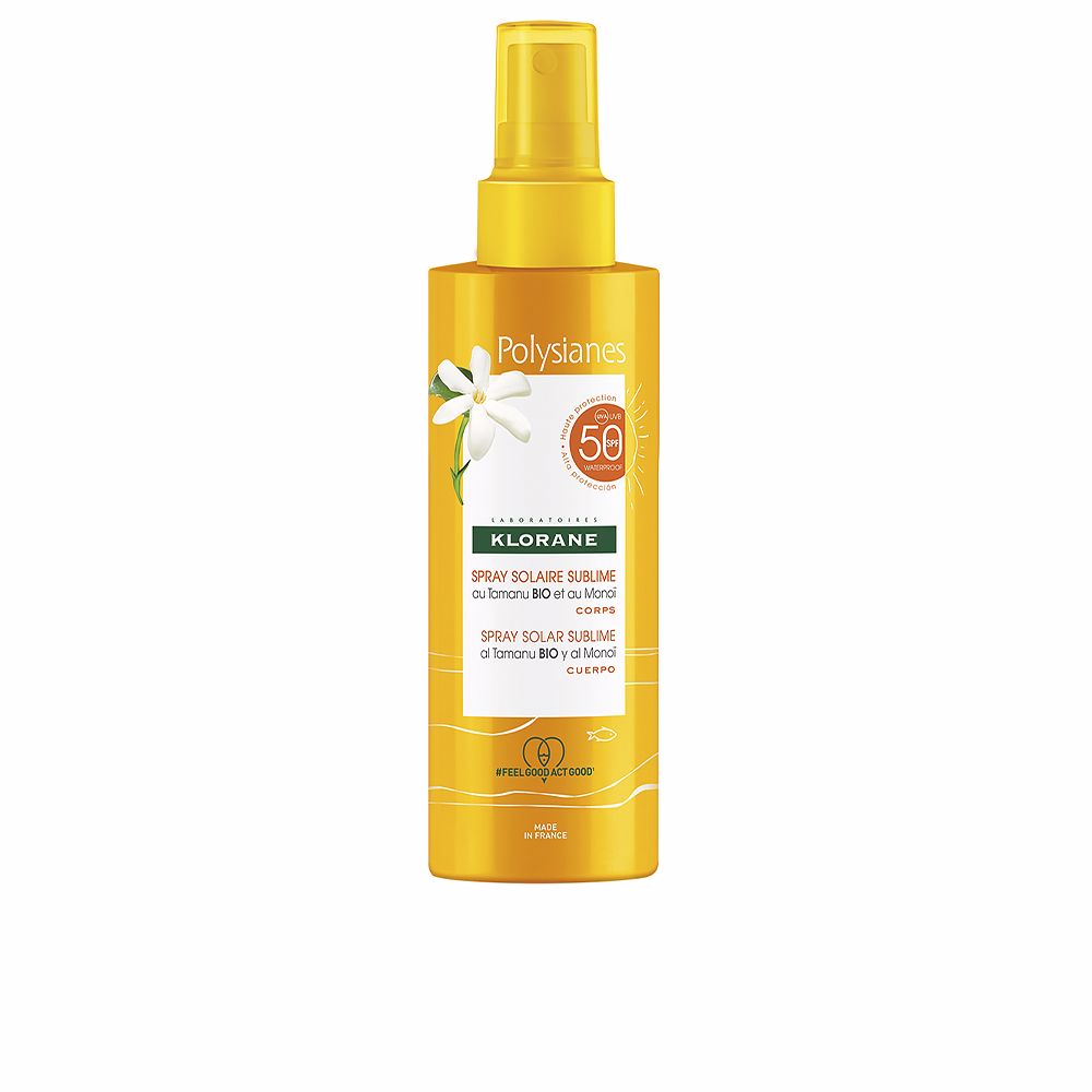 POLYSIANES MONOÏ Y TAMANU BIO spray solar sublime cuerpo SPF50 200 ml