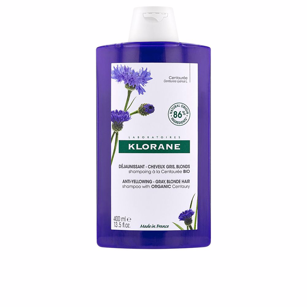 A LA CENTAUREA BIO champú antiamarilleo cabello gris y rubio 400 ml