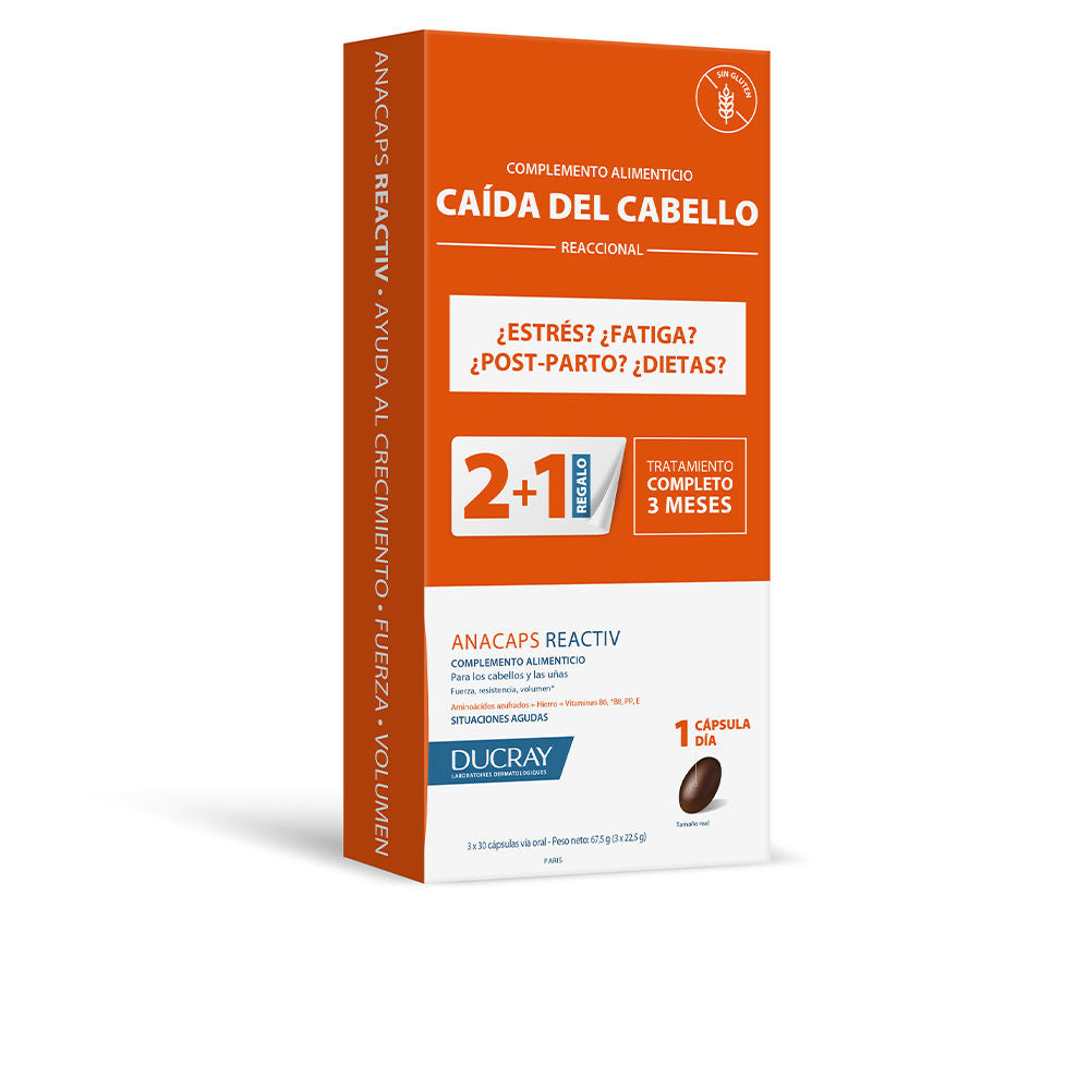 ANACAPS REATIV compemento alimenticio caída del cabello reaccional 3 x 30 u