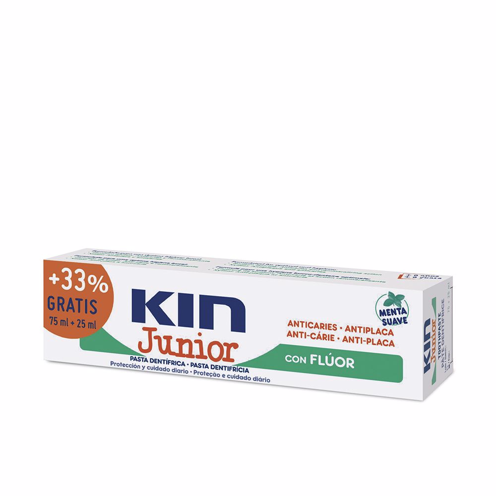 KIN JUNIOR pasta dentífrica anticaries #menta suave 75 + 25