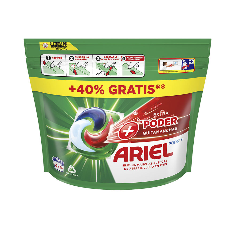 ARIEL PODS EXTRA POWER STAIN REMOVER 3in1 detergent 56 capsules